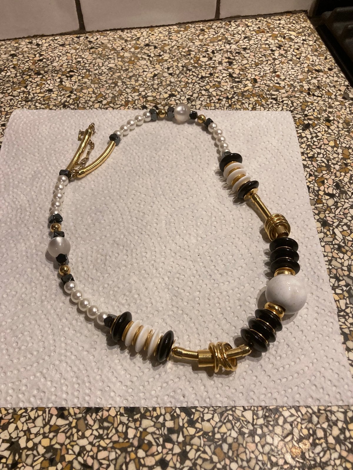 Aparte ketting, Sieraden, Tassen en Uiterlijk, Kettingen, Ophalen of Verzenden, Zo goed als nieuw, Overige materialen