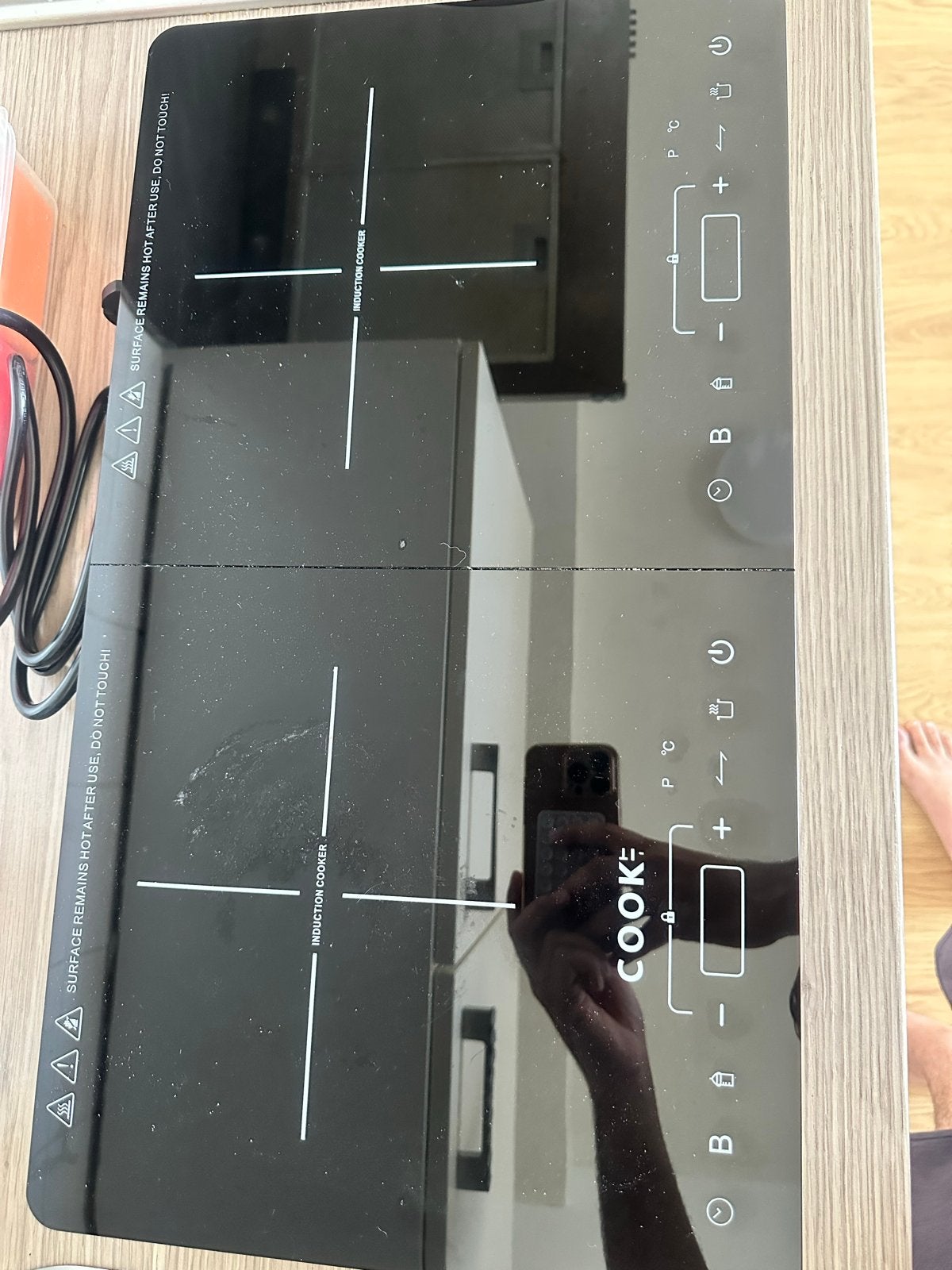 COOK-IT Dubbele Inductie Kookplaat 3500W, Witgoed en Apparatuur, Gebruikt, 3 kookzones of minder, Ophalen of Verzenden, Inductie