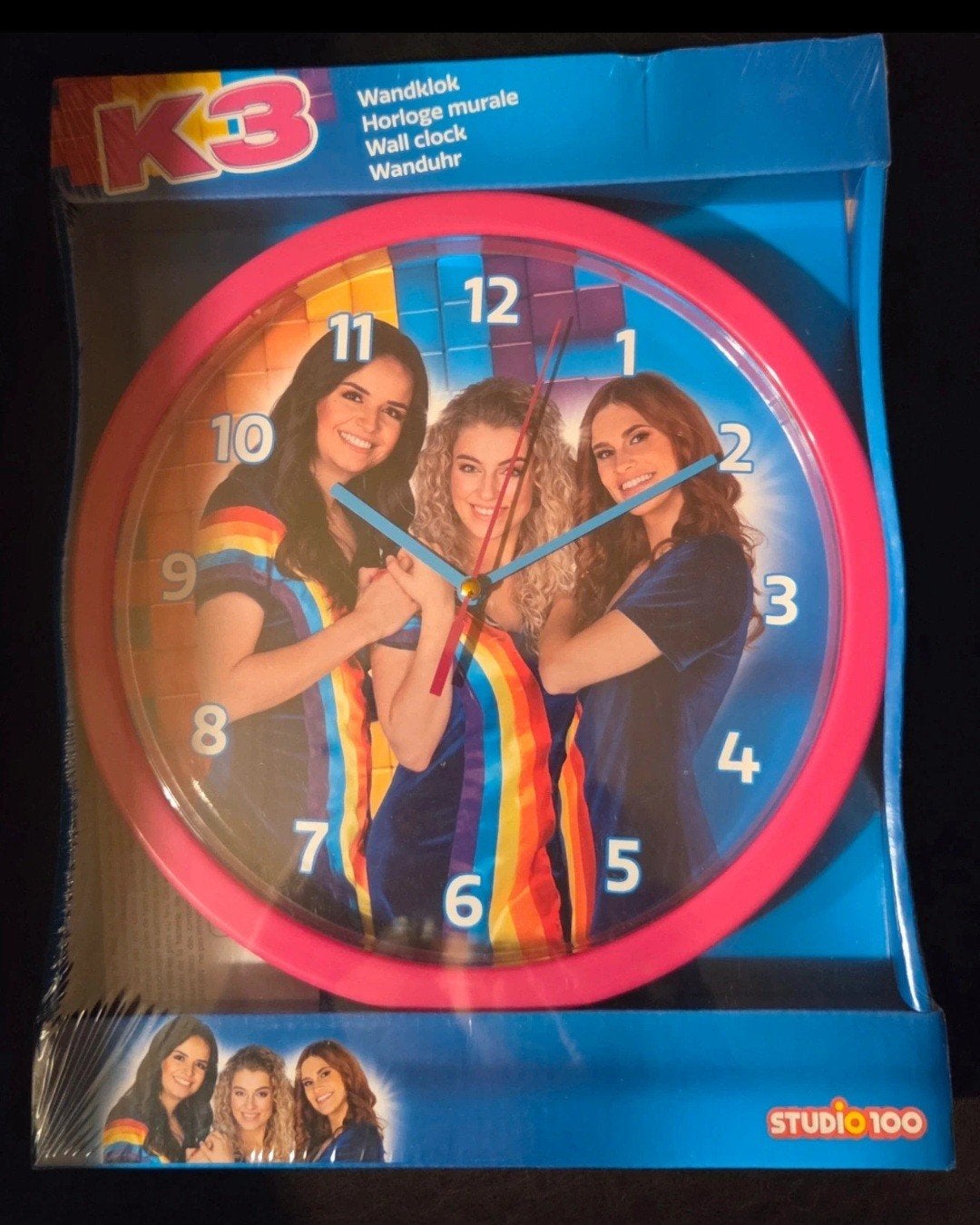 K3 wandklok - Studio 100, Ophalen of Verzenden, Nieuw