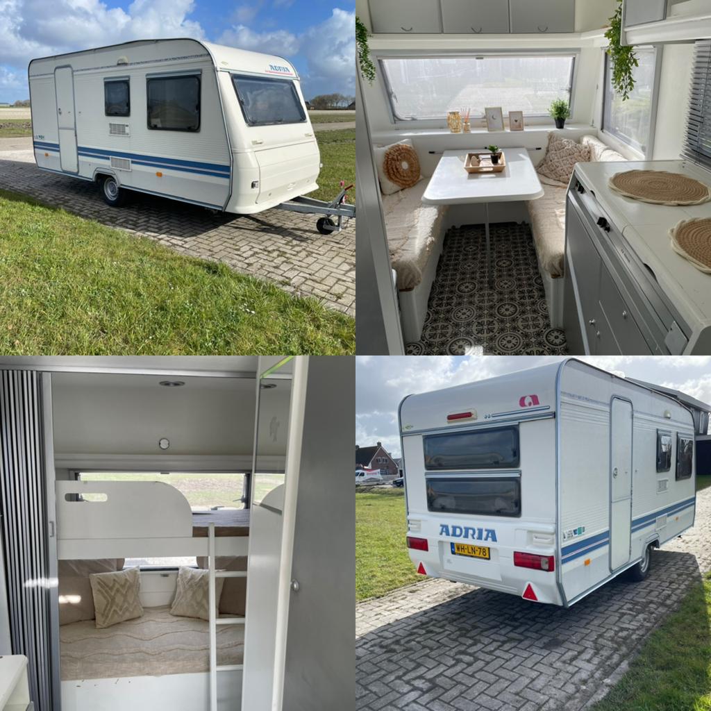 ADRIA UNICA ZEER NETJES, STAPELBED, VOORTENT, LICHTGEWICHT, Caravans en Kamperen, Caravans, Standaardzit, Particulier, Adria, Stabilisator