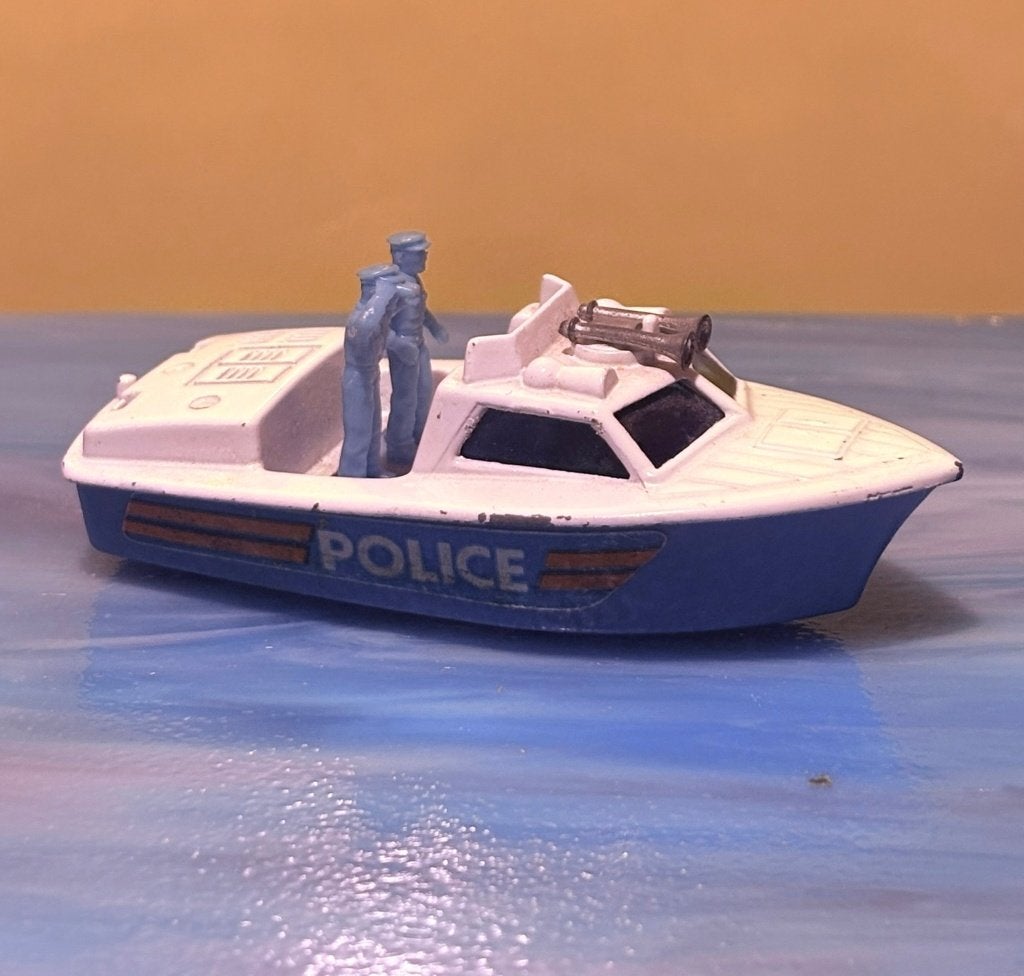 Matchbox No.52 Police Launch 1976 Lesney politie bootje, Ophalen of Verzenden, Gebruikt