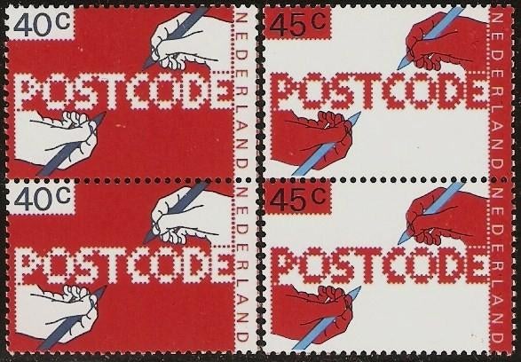 Nederland 1151-1152 paren v postcode., Verzenden, Postfris