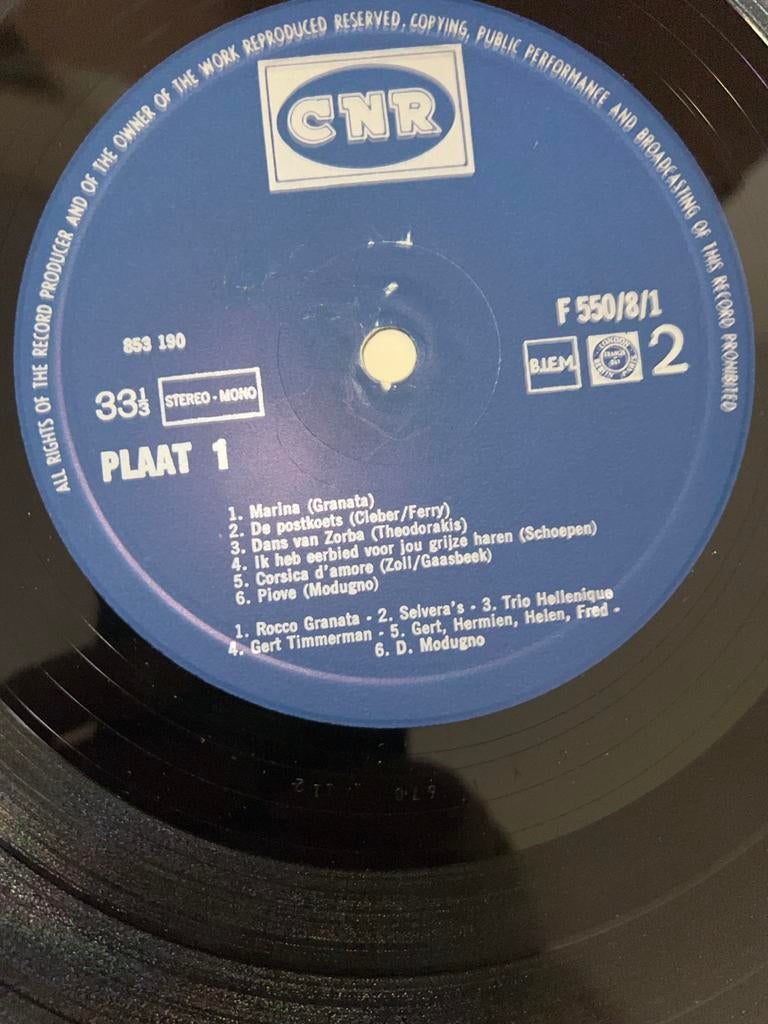 CNR F 550/8/1 Stereo Mono LP - Diverse Artiesten, Ophalen of Verzenden, Gebruikt, Pop