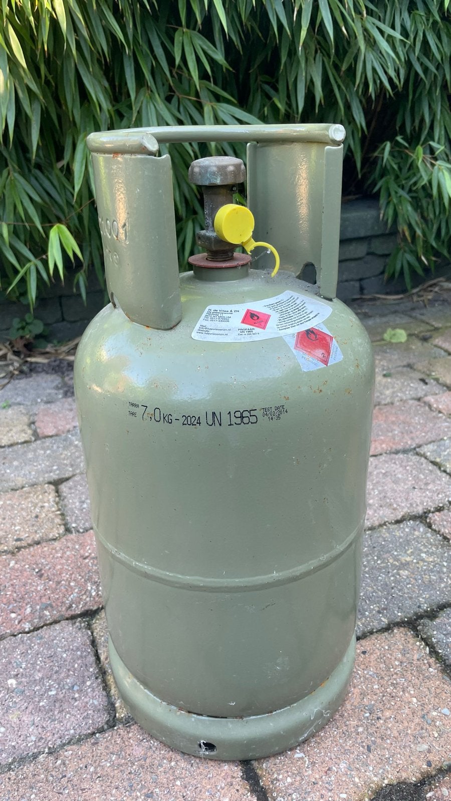 Propaan gasfles 7 kg - UN 1965, Ophalen, Gebruikt