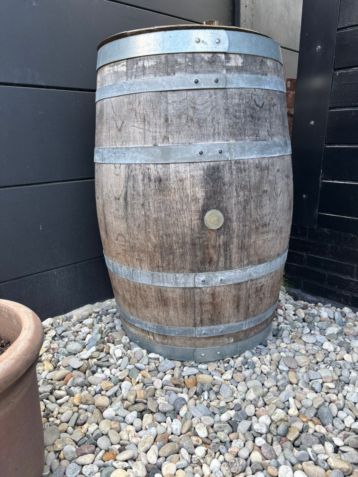 Zware Frans eiken wijnvat / Regenton 300 Liter, 150 liter of meer, Ophalen, Zo goed als nieuw, Hout