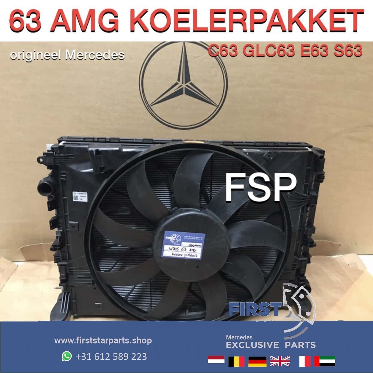 W205 C205 C63 S AMG KOELERPAKKET Mercedes C Klasse 63 2014-2, Gebruikt, -, Ophalen of Verzenden, -
