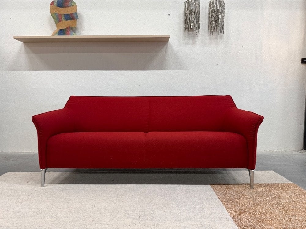 Leolux Mayon 3 Zits Bank Rood wolstof Design 198, Info@leolux.nl, 150 tot 200 cm, Driepersoons, 75 tot 100 cm