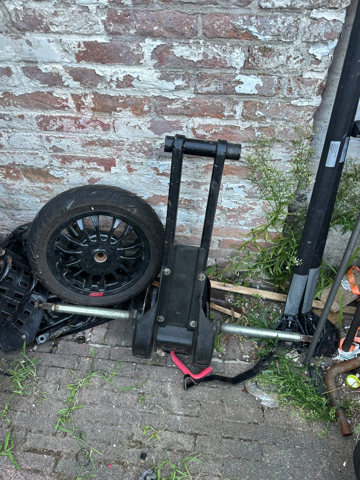 Achterbrug jinling quad met tandwiel en remschijv niet krom, Ophalen
