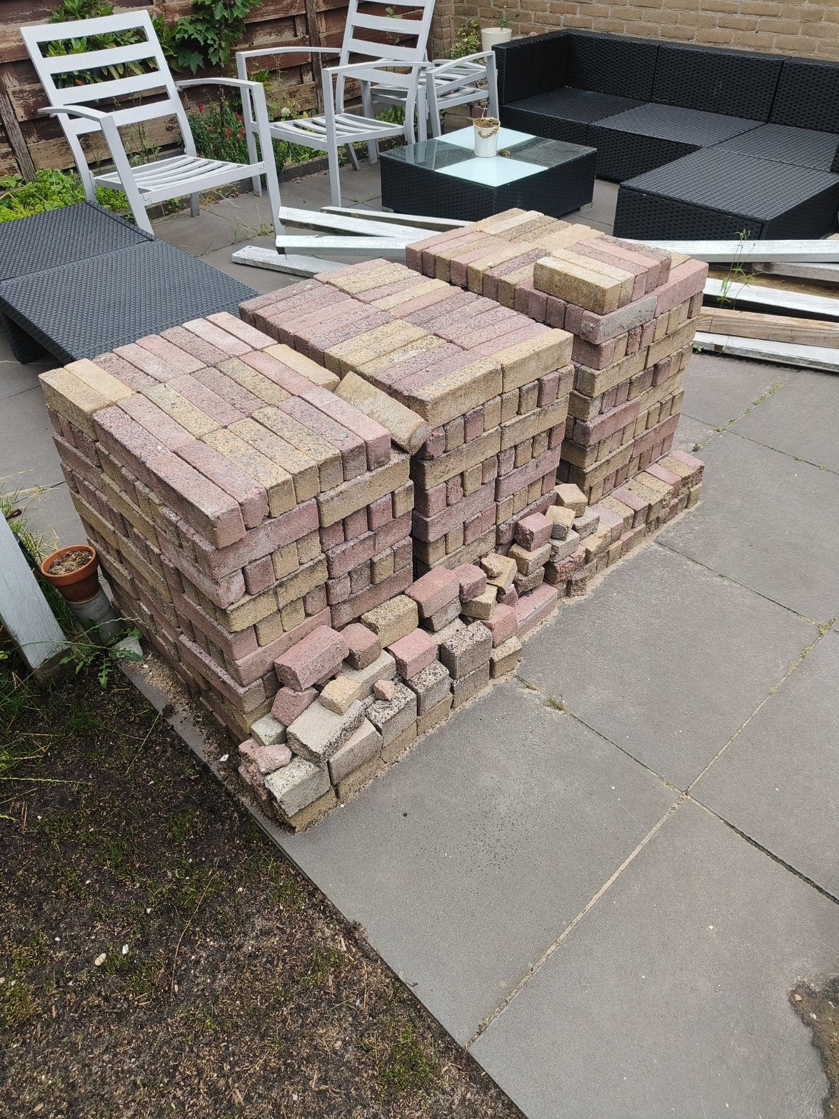 Sierbestrating (9m2) gratis af te halen in Utrecht, Tuin en Terras, Gebruikt, Klinkers, Beton, 5 tot 10 m²