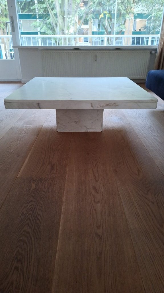 Marmeren salontafel, Ophalen, Overige materialen, Gebruikt, 50 tot 100 cm