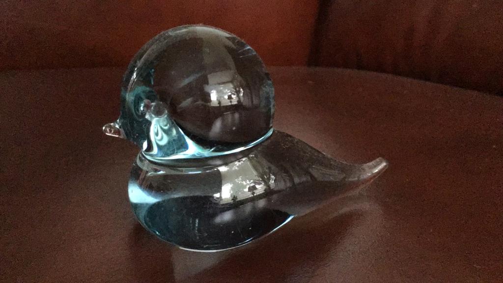 Reijmyre zweeds blauw glazen vogeltje.  Vintage, Ophalen of Verzenden
