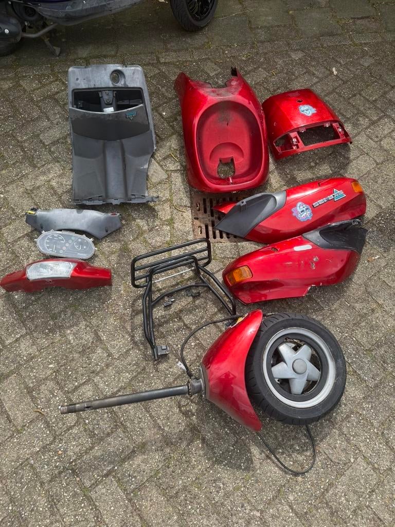 Piaggio Skipper kappen set + complete voorvork, Ophalen of Verzenden, Gebruikt, Kap, Piaggio