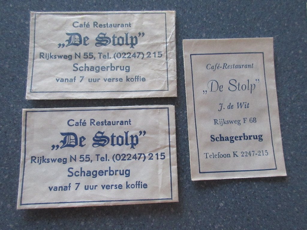 3 x Schagerbrug, café-rest. De Stolp, Verzenden, Nederland