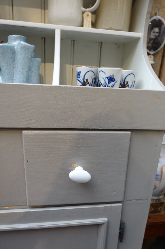 Grutterskast taupe /opbergkast, Ophalen, Gebruikt, 200 cm of meer, Met lade(s)