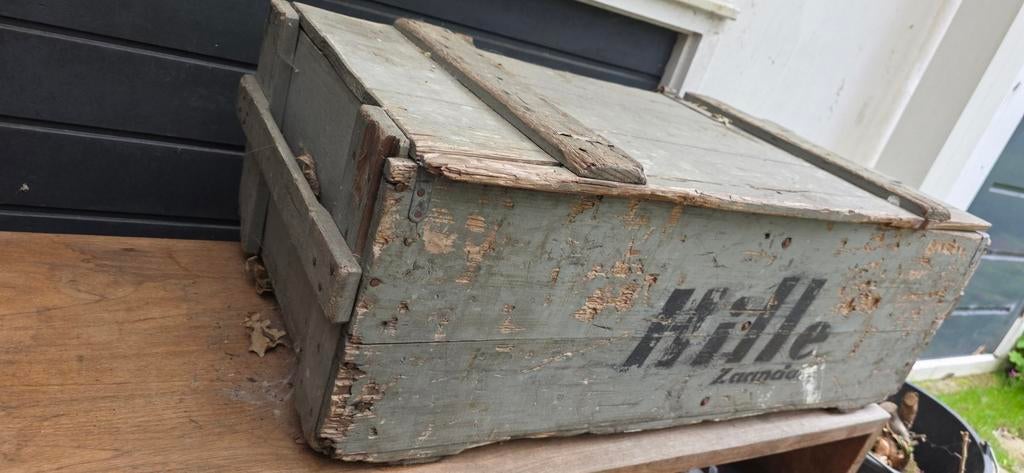 Hille Zaandam (decoratieve) opslag transportkist hout grijs, Ophalen, Minder dan 50 cm, Minder dan 50 cm