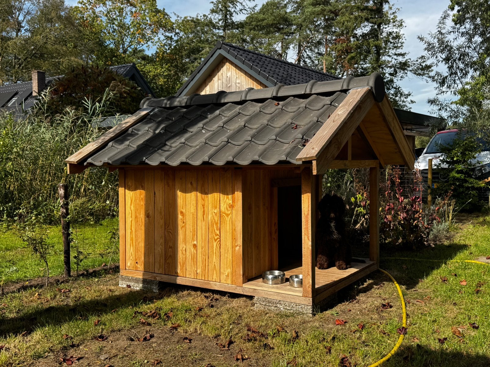Luxe ambachtelijk Douglas hondenhuis | Landelijke stijl, Dieren en Toebehoren, Ophalen, 110 cm of meer, 100 cm of meer, Hondenhok