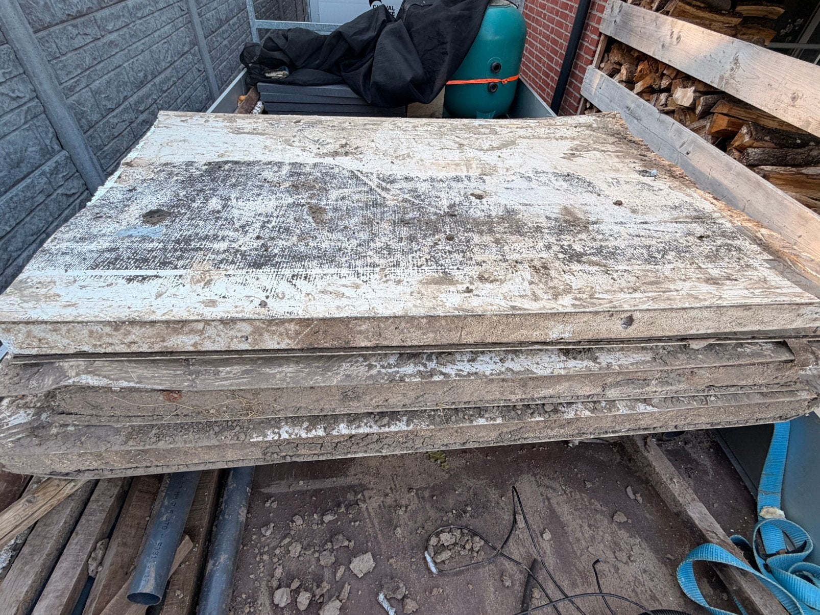 4x Sandwichpaneel 170/175x121x10, Dakisolatie, Gebruikt, Hardschuim (Pir), 8 tot 12 cm
