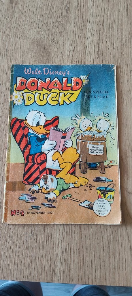 Donald Duck 1952 nr4 origineel, Boeken, Stripboeken, Gelezen, Ophalen of Verzenden, Walt Disney, Eén stripboek