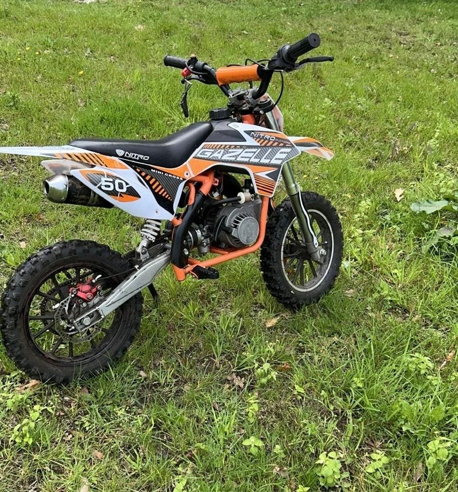 Nitro Gazelle 50cc Dirtbike, Ophalen, Gebruikt, Schijfrem, Dirtbike
