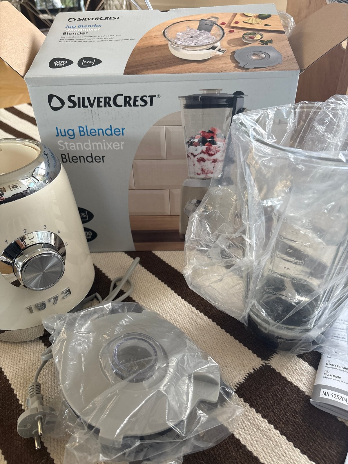 SilverCrest Jug Blender 600W - Nieuw in doos, Witgoed en Apparatuur, Ophalen of Verzenden, Nieuw, Blender