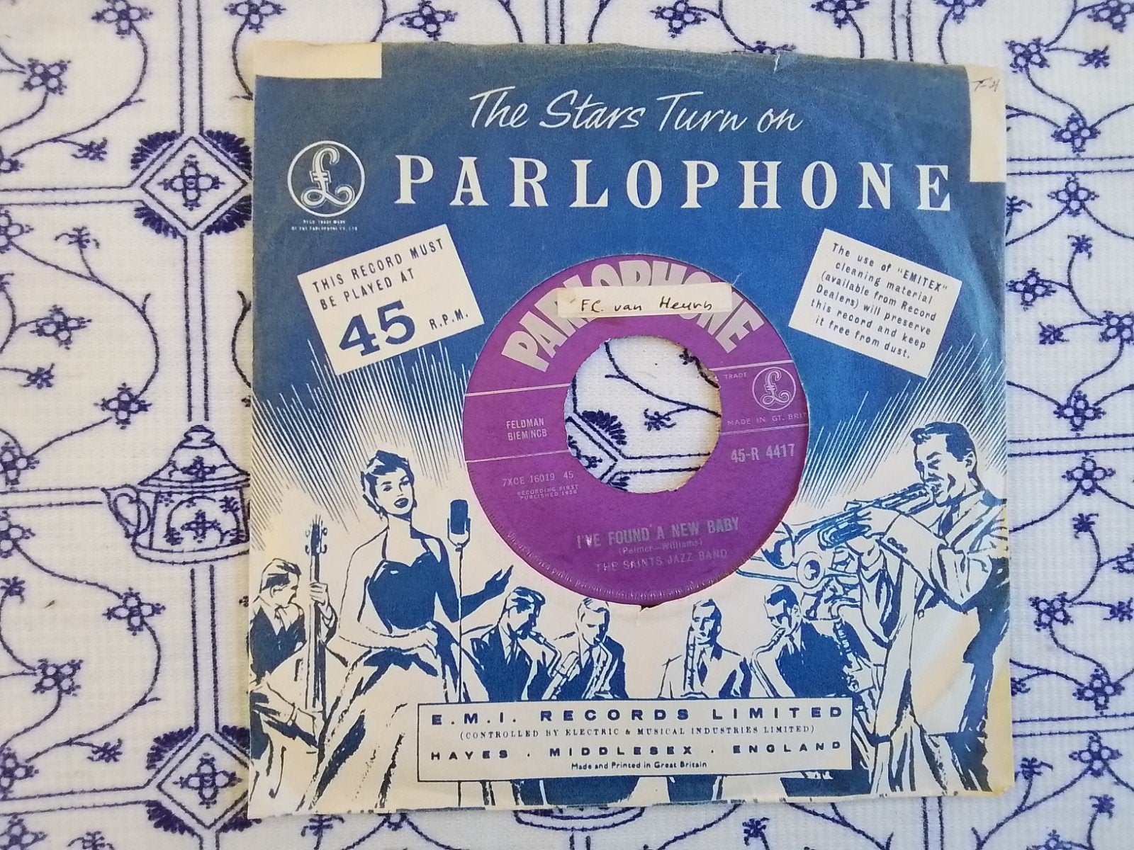 The saints jazz band         I've found a new baby, Cd's en Dvd's, Ophalen of Verzenden, Zo goed als nieuw, 7 inch, Jazz en Blues