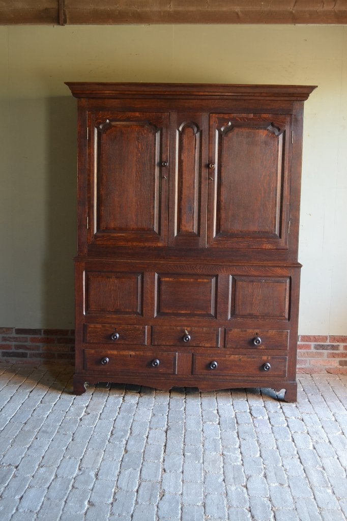 Prachtige antieke eiken houten kledingkast, garderobekast, Antiek en Kunst, Verzenden