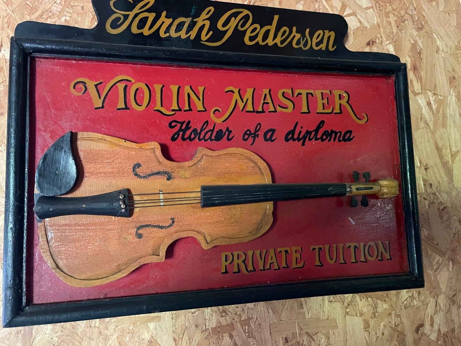 Violin Master wandbord, 3D-geprint, 60 cm, Ophalen of Verzenden, Hout