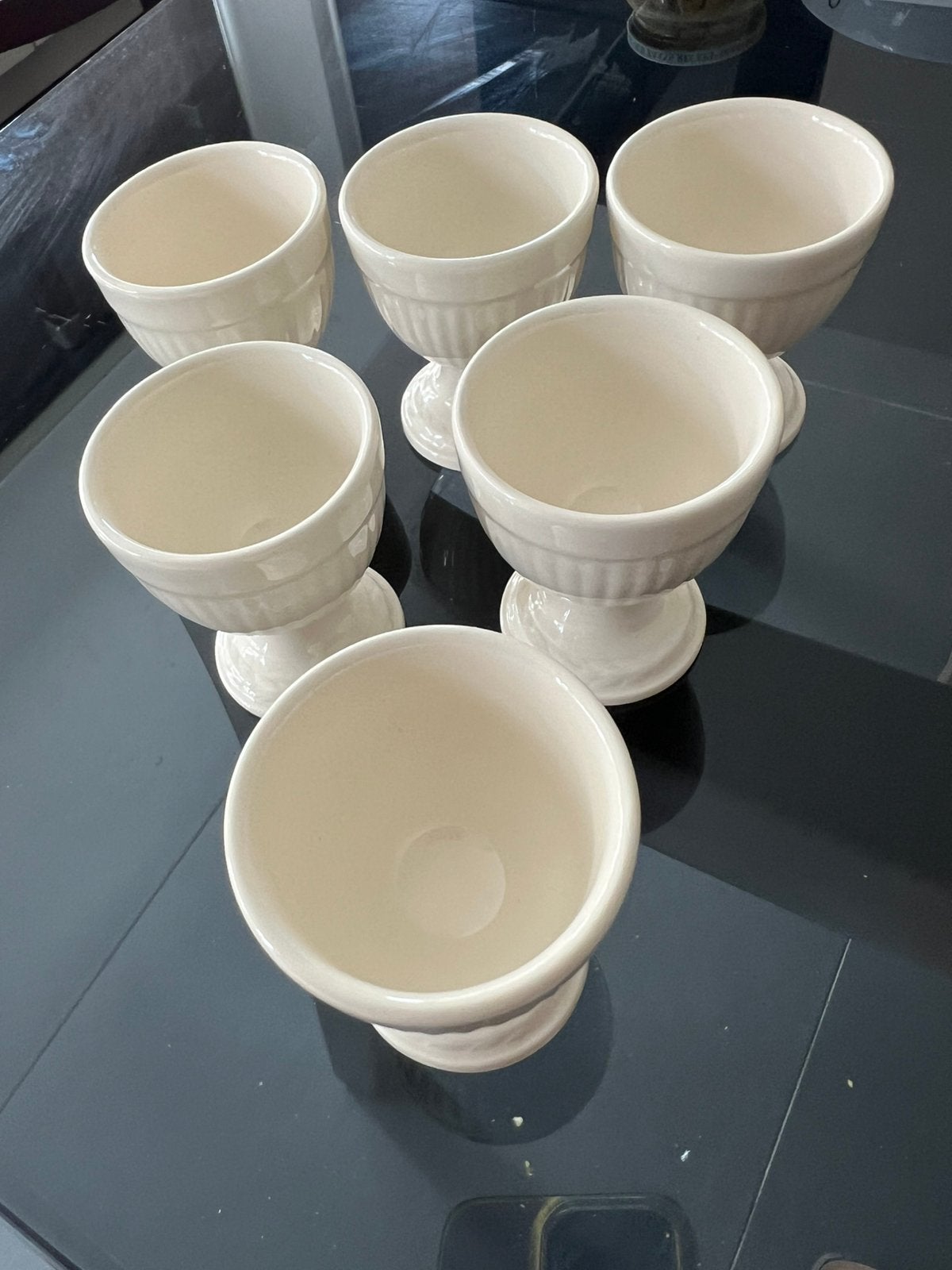 6 Wedgwood Edme eierdopjes, Huis en Inrichting, Keuken | Servies, Overige typen, Ophalen of Verzenden, Zo goed als nieuw, Wedgwood