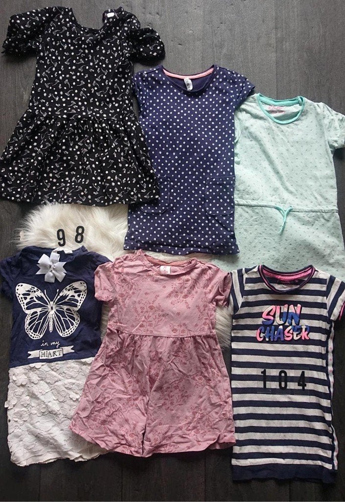 Bundel jurken korte mouw 6 stuks maat 98, Kinderen en Baby's, Kinderkleding | Maat 98, Ophalen of Verzenden, Gebruikt, Meisje
