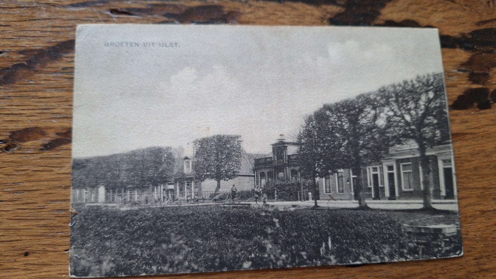 Oude ansichtkaart ' Groeten uit IJlst', Ophalen of Verzenden, Voor 1920