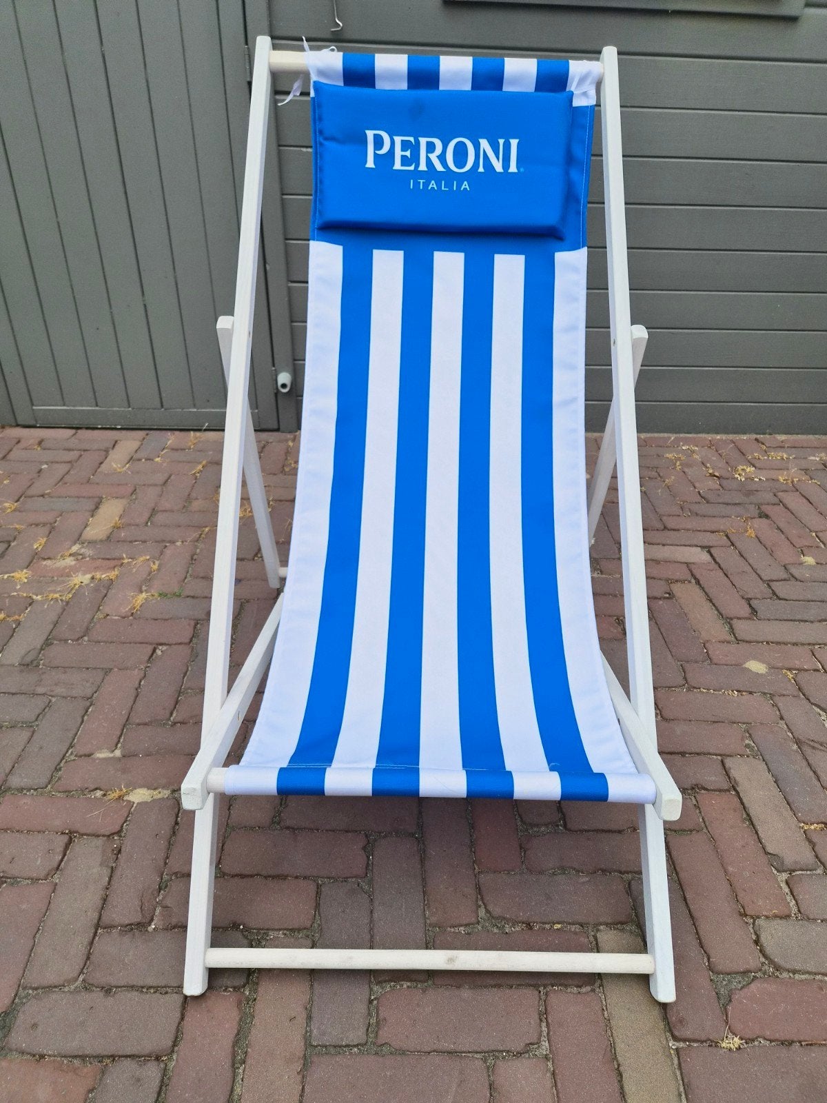 2x Peroni Italia Strandstoel / Ligstoel (3 standen) - NIEUW, Ophalen, Nieuw, Hout, Inklapbaar