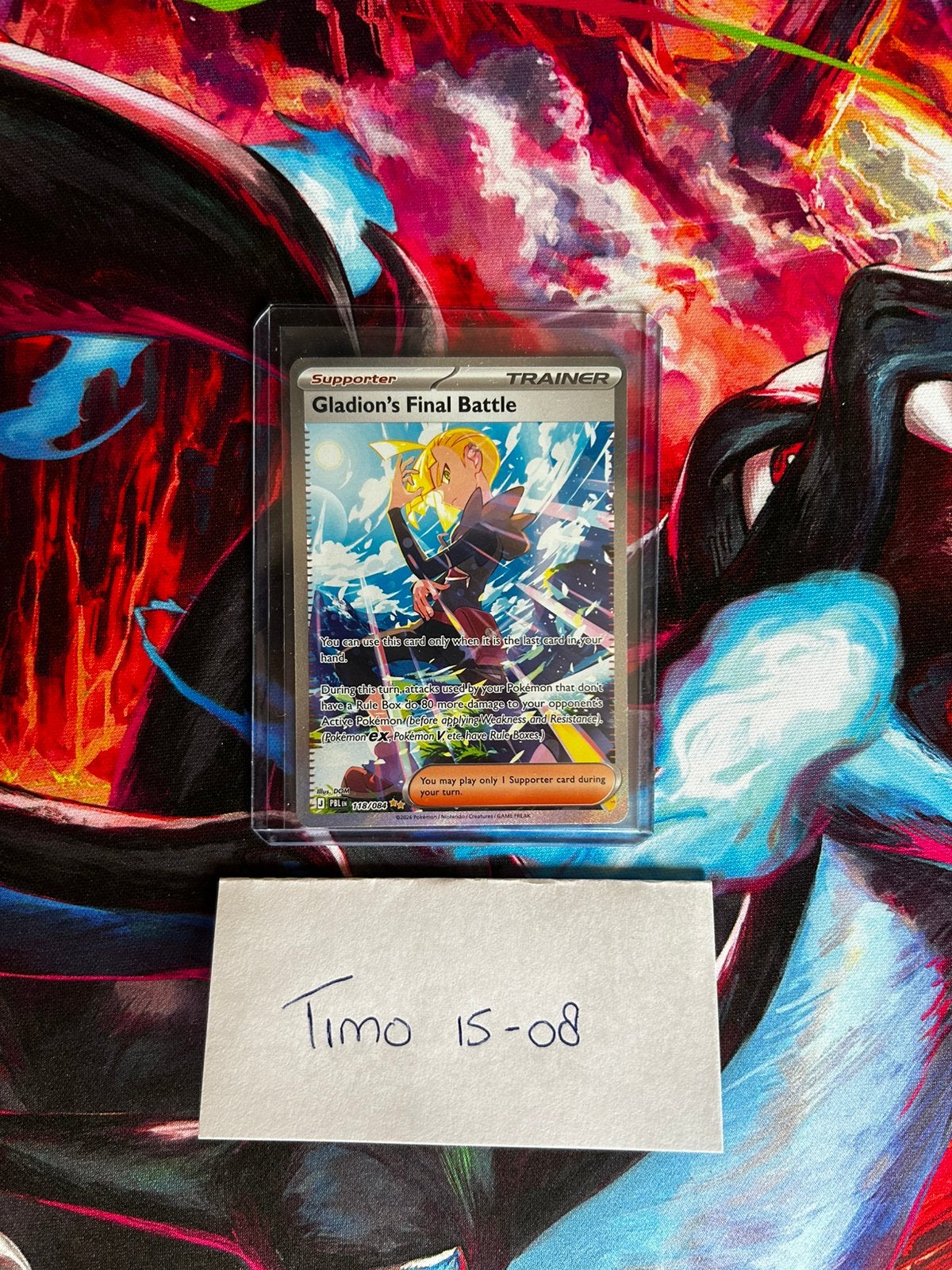 Gladion's Final Battle 118/084 Pitch Black, Hobby en Vrije tijd, Verzamelkaartspellen | Pokémon, Ophalen of Verzenden, Zo goed als nieuw