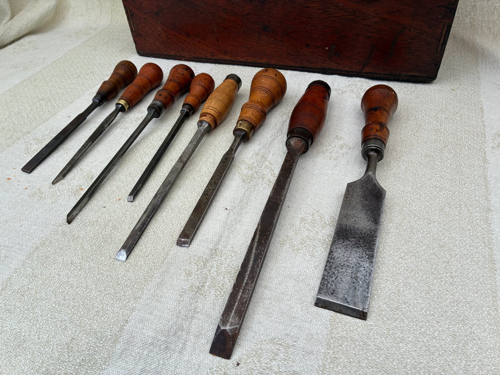 Lot vintage Nooitgedagt houtbeitels (7 stuks), Antiek en Kunst, Ophalen of Verzenden