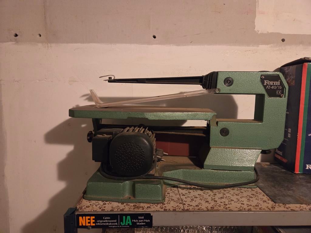 Ferm FZ-40/16 Figuurzaagmachine - Zo goed als nieuw, Ophalen, Minder dan 30 mm, Figuurzaag, Minder dan 600 watt