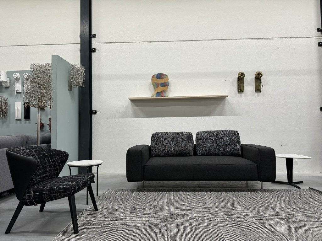 Nieuw Gelderland 7780 2,5 zits bank zwart wit stof Kvadrat, Ophalen of Verzenden, Rechte bank, Info@gelderlanddesign.com, Gelderland