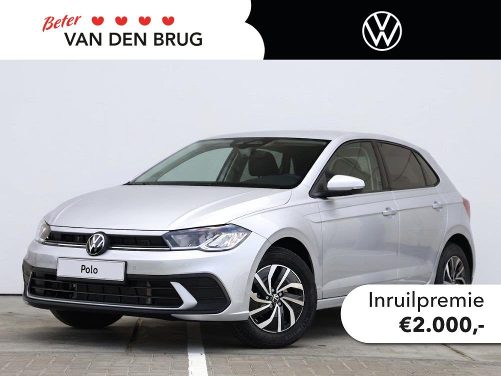 Volkswagen Polo Life Edition 1.0 TSI 95 PK | Navigatie | Cam, Auto's, Volkswagen, Stof, Bedrijf, 3 cilinders, Zilver of Grijs