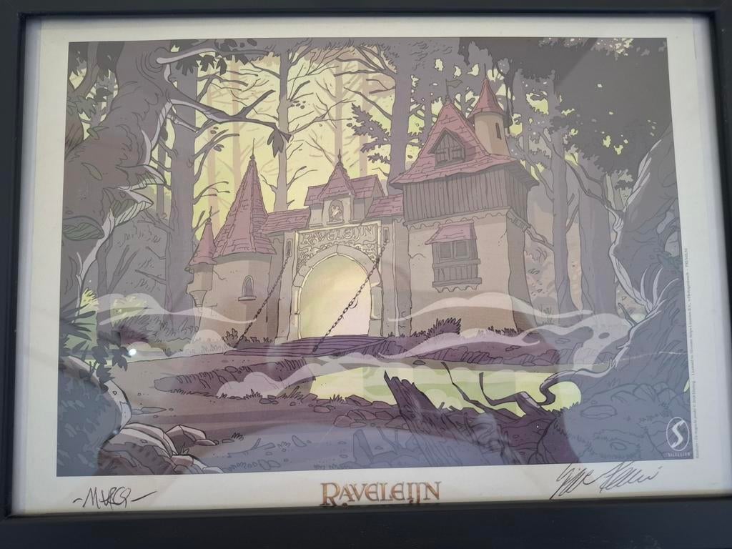 Efteling Raveleijn print inclusief fotolijst, Verzamelen, Efteling, Ophalen, Zo goed als nieuw