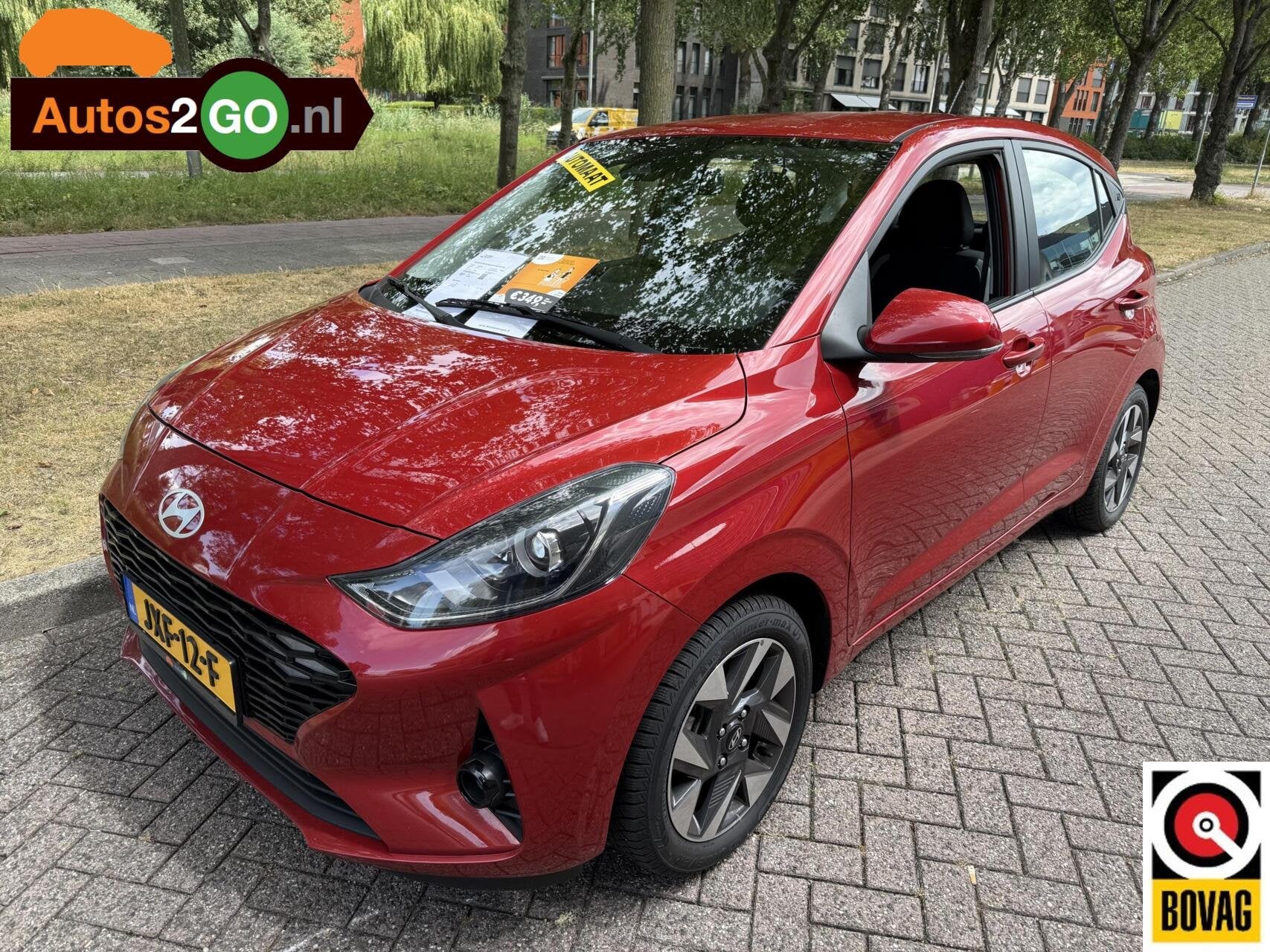 Hyundai i10 1.2i Automaat I Navi I AppleCarplay Android-Auto, Stof, Gebruikt, 4 cilinders, Bedrijf