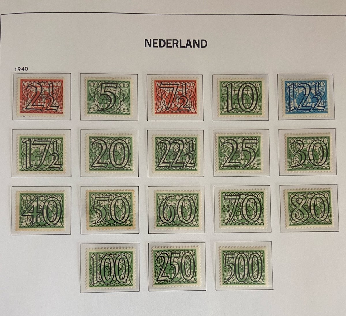 Nvph 356-373 Guilloche ongebruikt, Postzegels en Munten, Postzegels | Nederland, Ophalen of Verzenden, T/m 1940, Postfris