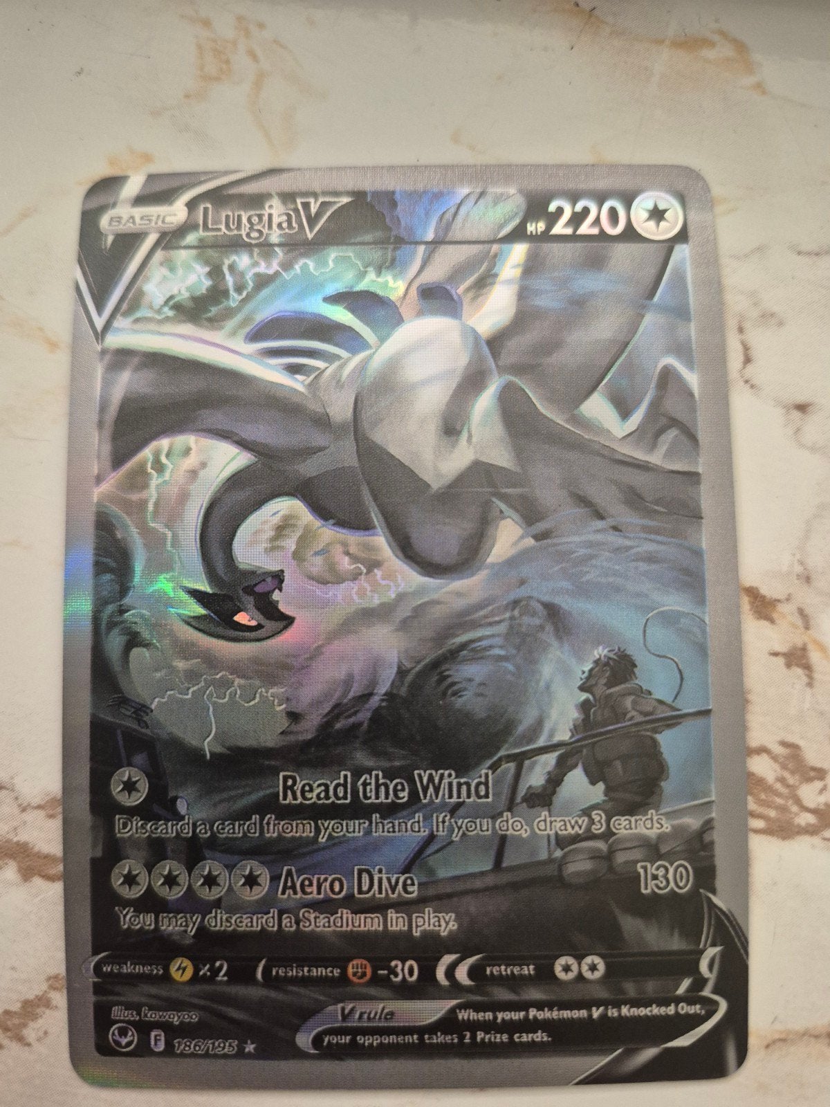 Lugia V 186/195 Silver Tempest Pokémon Kaart, Hobby en Vrije tijd, Verzamelkaartspellen | Pokémon, Ophalen of Verzenden, Zo goed als nieuw