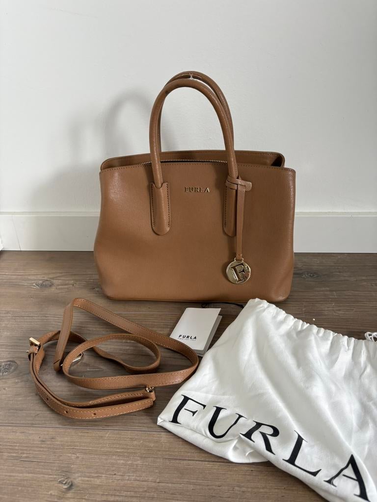 Furla tas bruin, Ophalen of Verzenden, Gebruikt, Bruin, Handtas