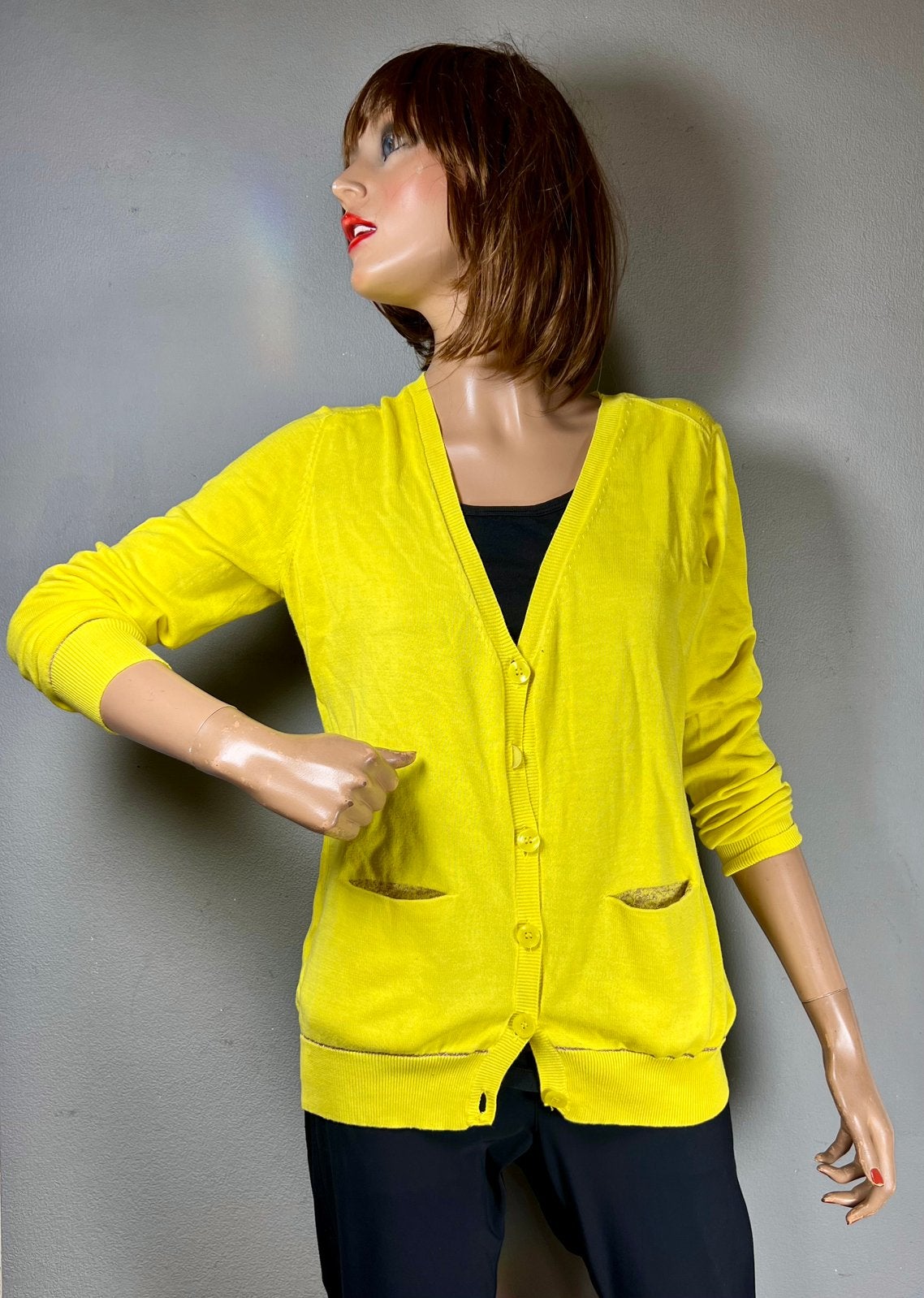Essentiel Antwerp vest helder geel L NIEUW, Kleding | Dames, Ophalen of Verzenden, Nieuw, Maat 38/40 (M), Geel