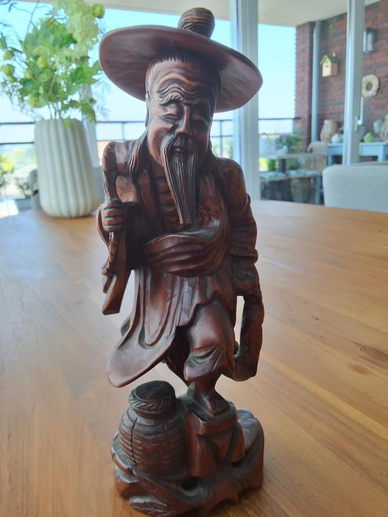 Vintage Chinees houtsnijwerk, Antiek en Kunst, Ophalen of Verzenden
