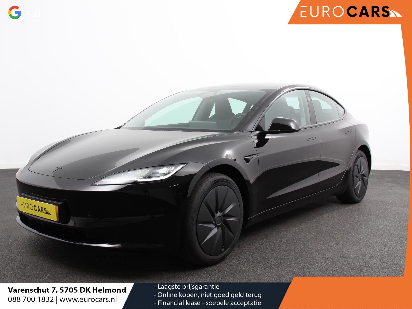 Tesla Model 3 RWD 60 kWh 534KM LFP Autopilot Panorama Warmte, Auto's, Automaat, Achterwielaandrijving, Zwart, Leder en Stof