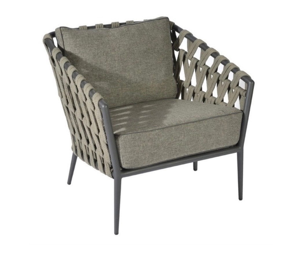 Twee Borek loungestoelen 'Tavira' - Slate, Ophalen, Gebruikt, Wicker