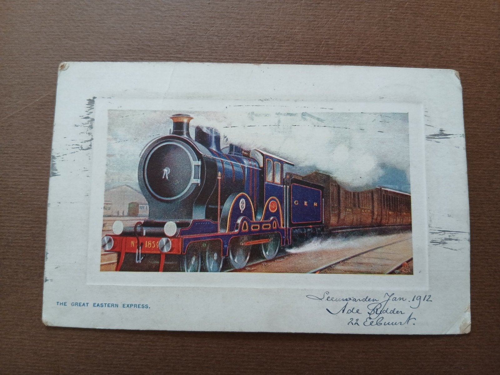 ansichtkaart trein uit 1912, Verzamelen, Ophalen of Verzenden