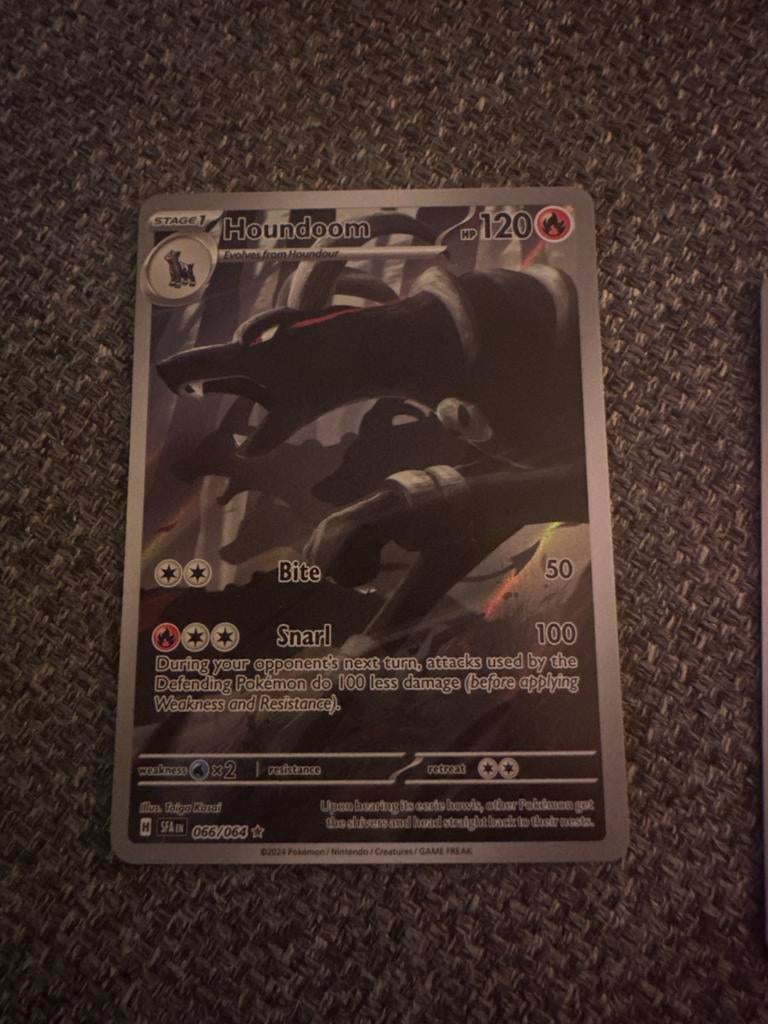Pokémon Kaart: Houndoom 066/064, Hobby en Vrije tijd, Verzenden, Zo goed als nieuw, Losse kaart, Foil