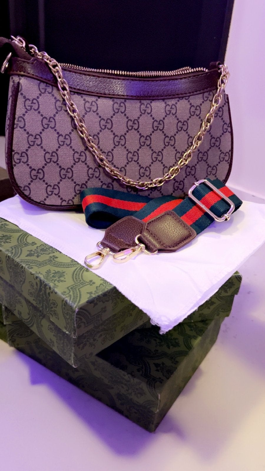 Gucci Ophidia tas, Ophalen of Verzenden, Nieuw, Bruin, Schoudertasje