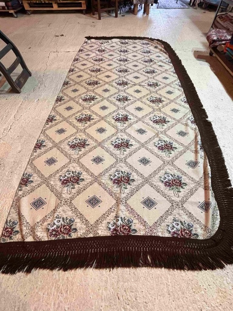 Vintage bedsprei klassieke bloem 290/130 cm, Wit, Djt@dejuistetoon.eu, Ophalen of Verzenden, Zo goed als nieuw