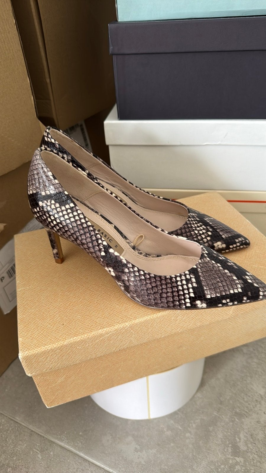 Comfortabele Zara pumps met slangenprint - Maat 36, Ophalen of Verzenden, Gedragen